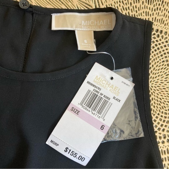 💋NWT Michael kors sharkbite hem maxi black cocktail dress 👗 6 - Picture 7 of 16